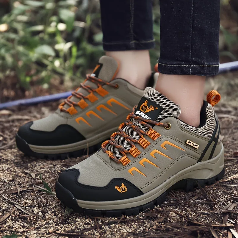 Men's Outdoor Hiking Shoes Solid Color All-Season Sneakers