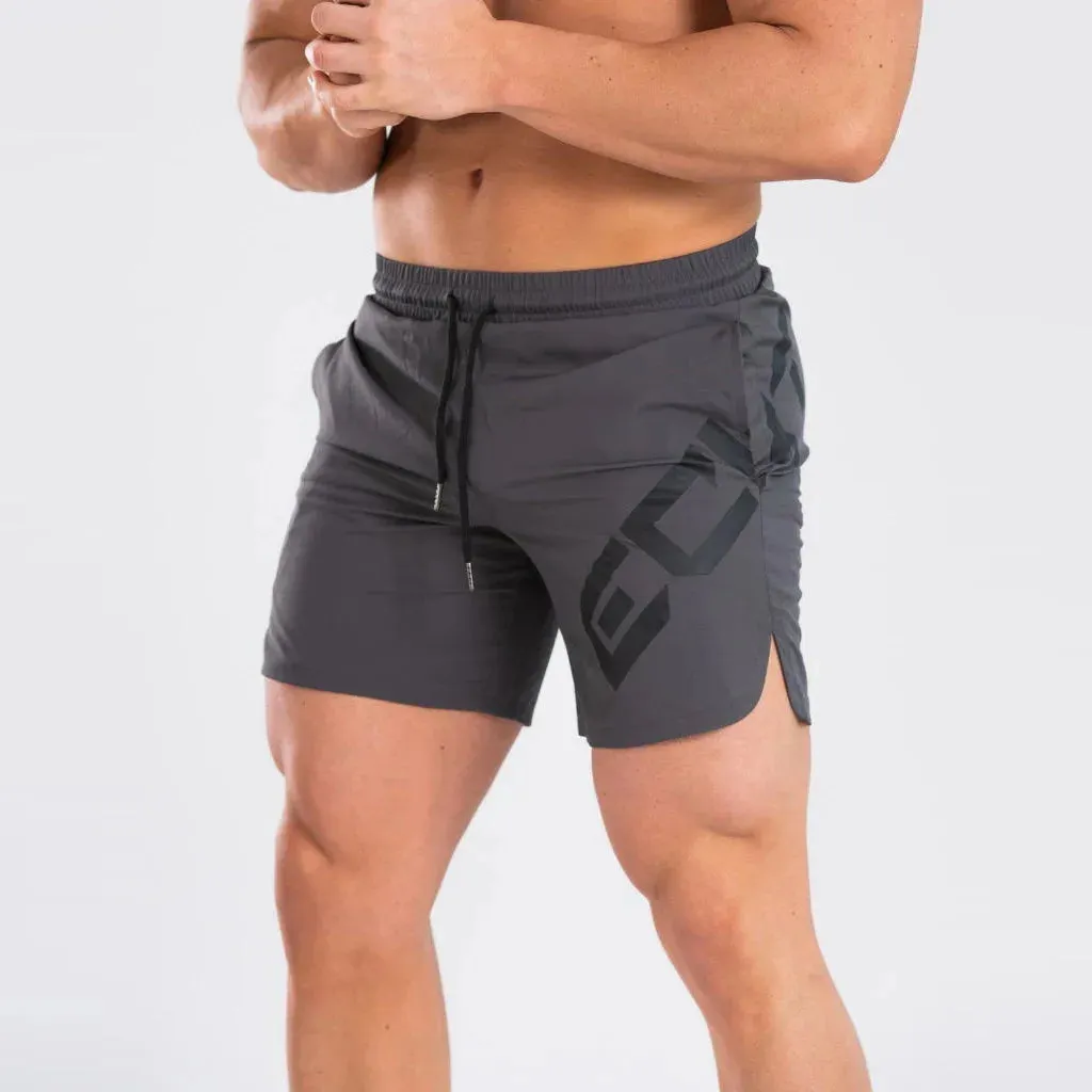 Mens Shorts  Men Casual Beach Shorts Bodybuilding Fitness Short Sweat Quick Dry Big Letter Print