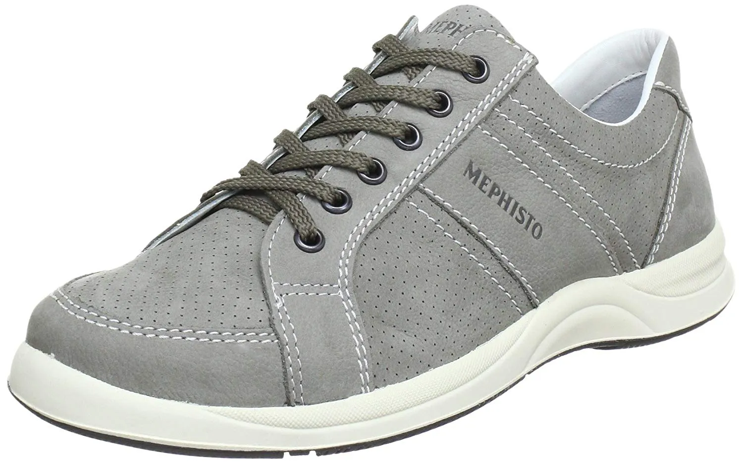 Mephisto HERO PERF light grey nubuck sporty laceshoe for men