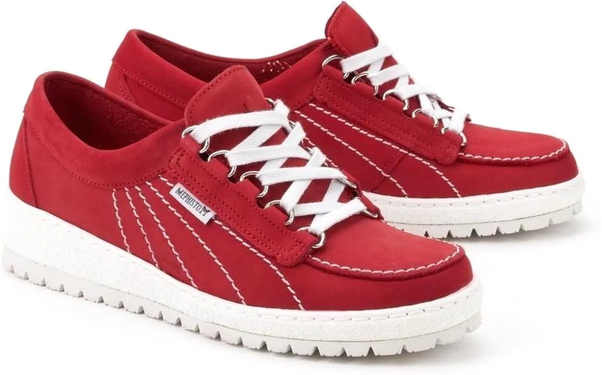 Mephisto LADY MAYA Lace-up Shoe For Women - Red Nubuck