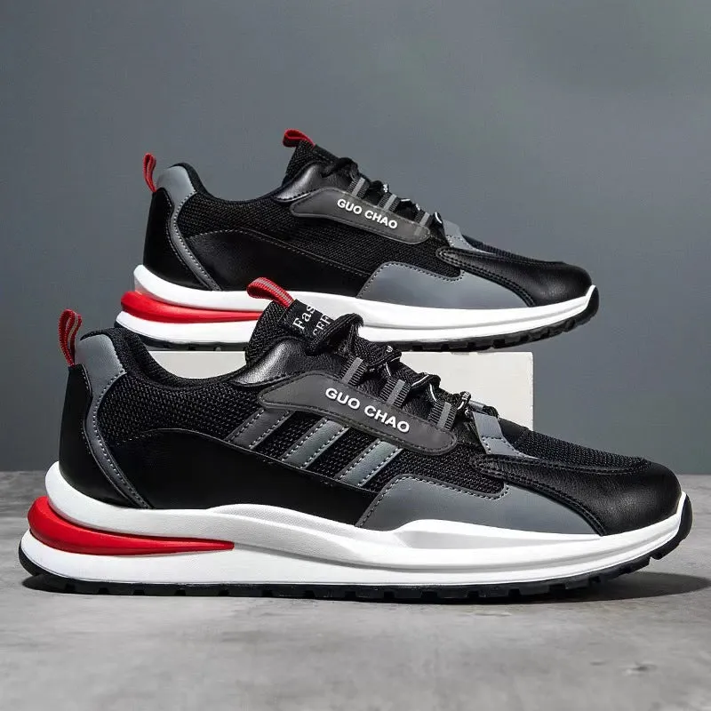 Mesh Breathable Lace Up Running Sneaker Men