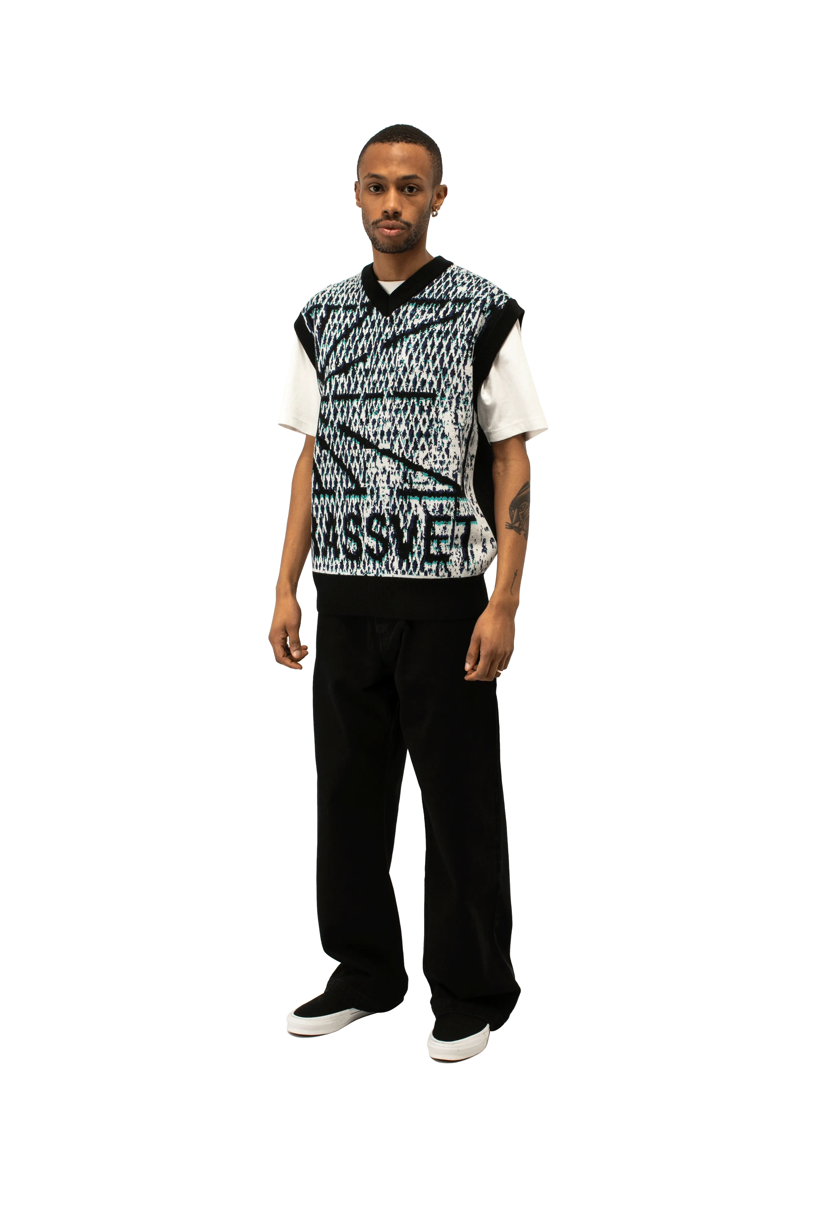 Mesh Camo Sleeveless Jumper Knit