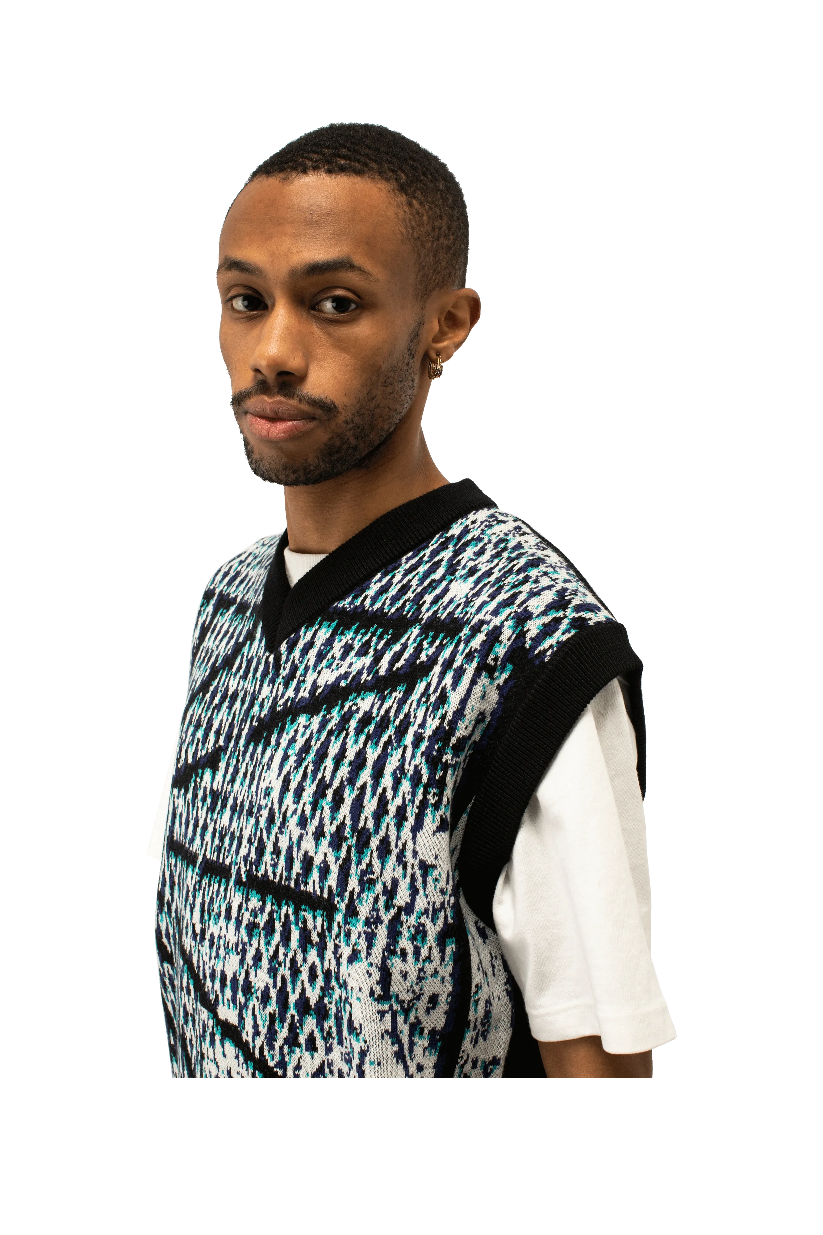 Mesh Camo Sleeveless Jumper Knit
