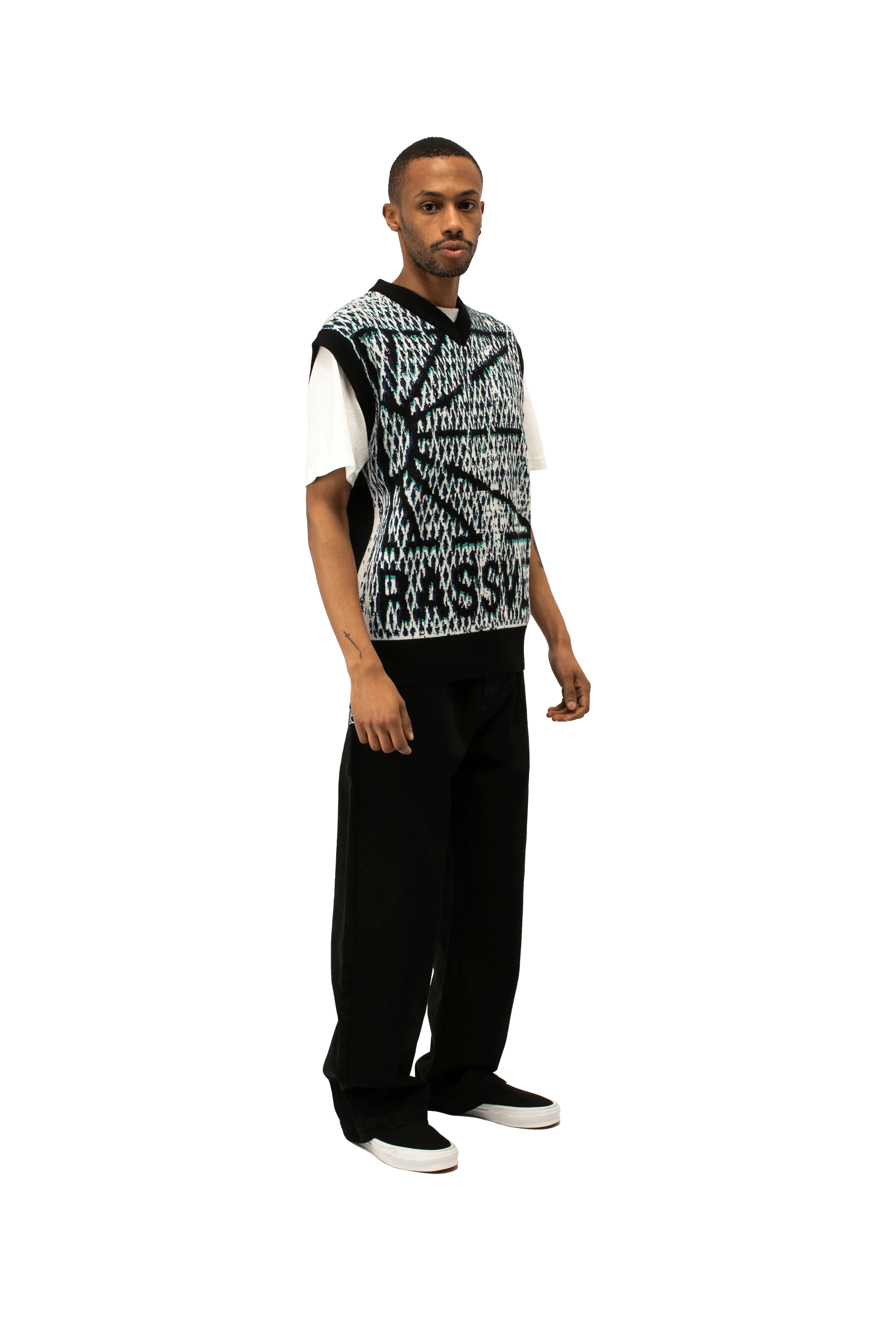 Mesh Camo Sleeveless Jumper Knit