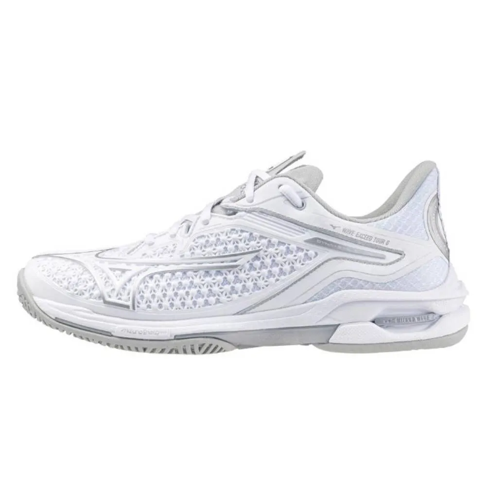 Mizuno Wave Exceed Tour 6 AC Women's Tennis Shoe (White/Silver)
