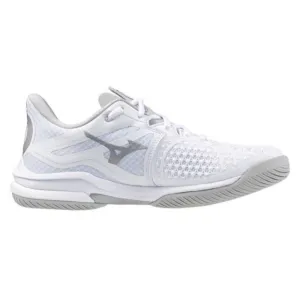 Mizuno Wave Exceed Tour 6 AC Women's Tennis Shoe (White/Silver)