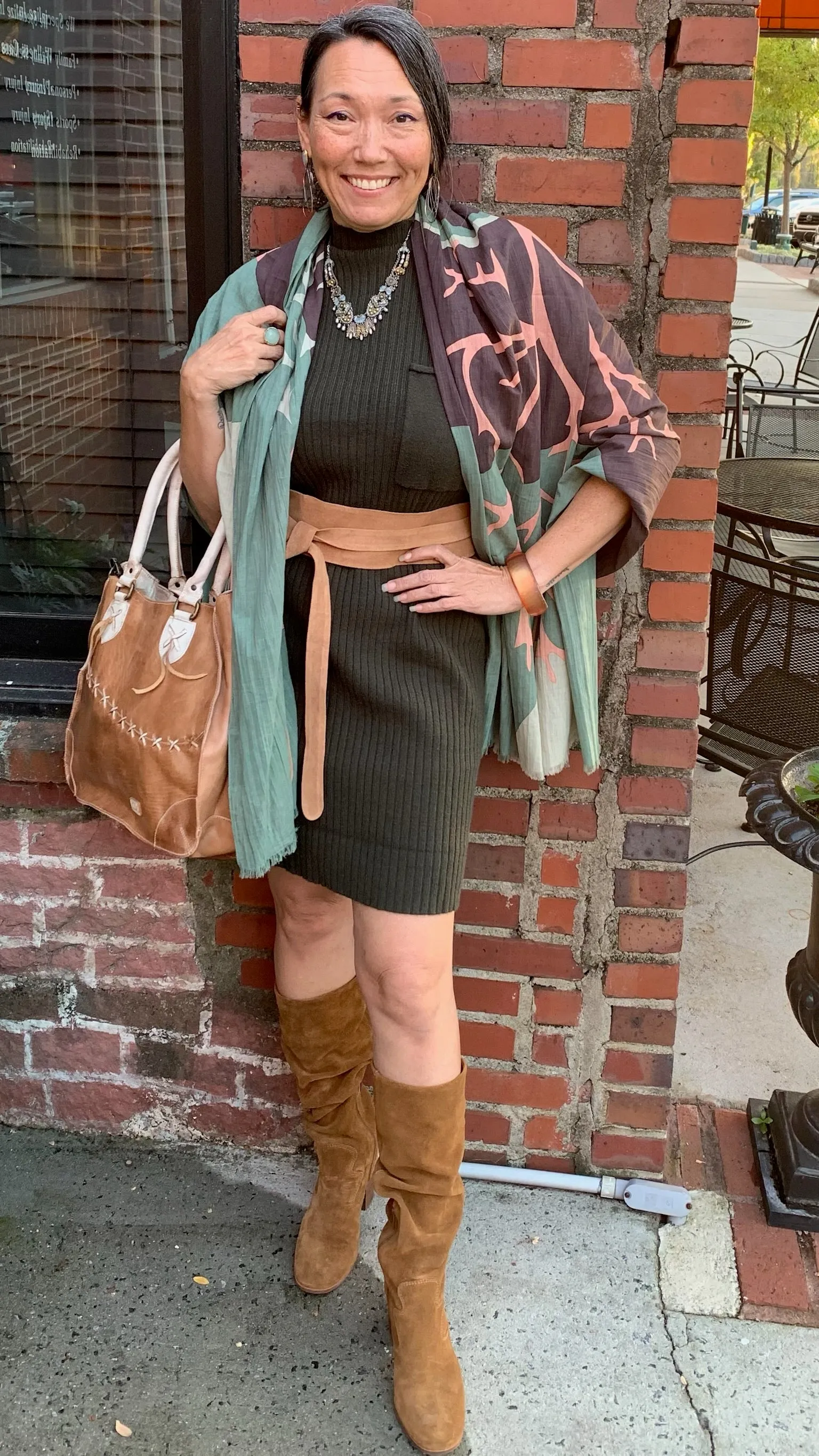 Mock Neck Sweater Dress