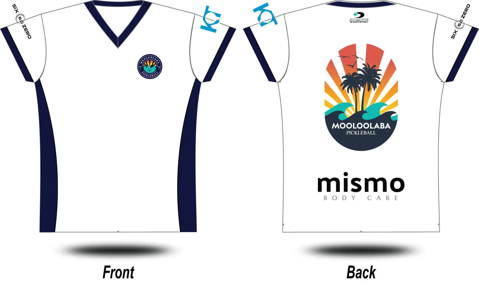 Mooloolaba Pickleball - White Ladies' Cap Sleeve Tee