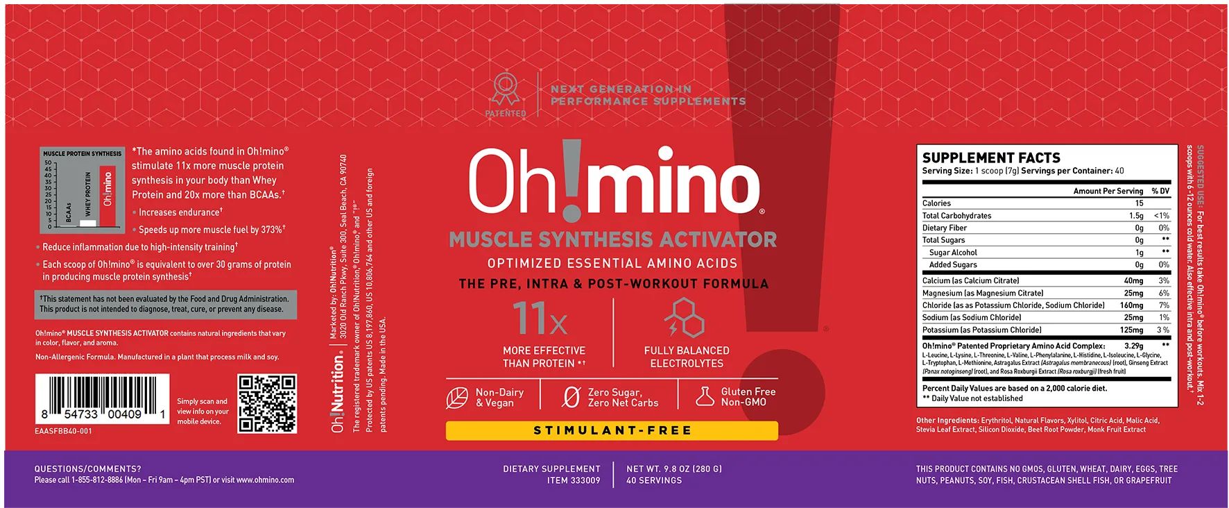 Muscle Synthesis Activator† | Stimulant-Free - Berry Blast Flavor!