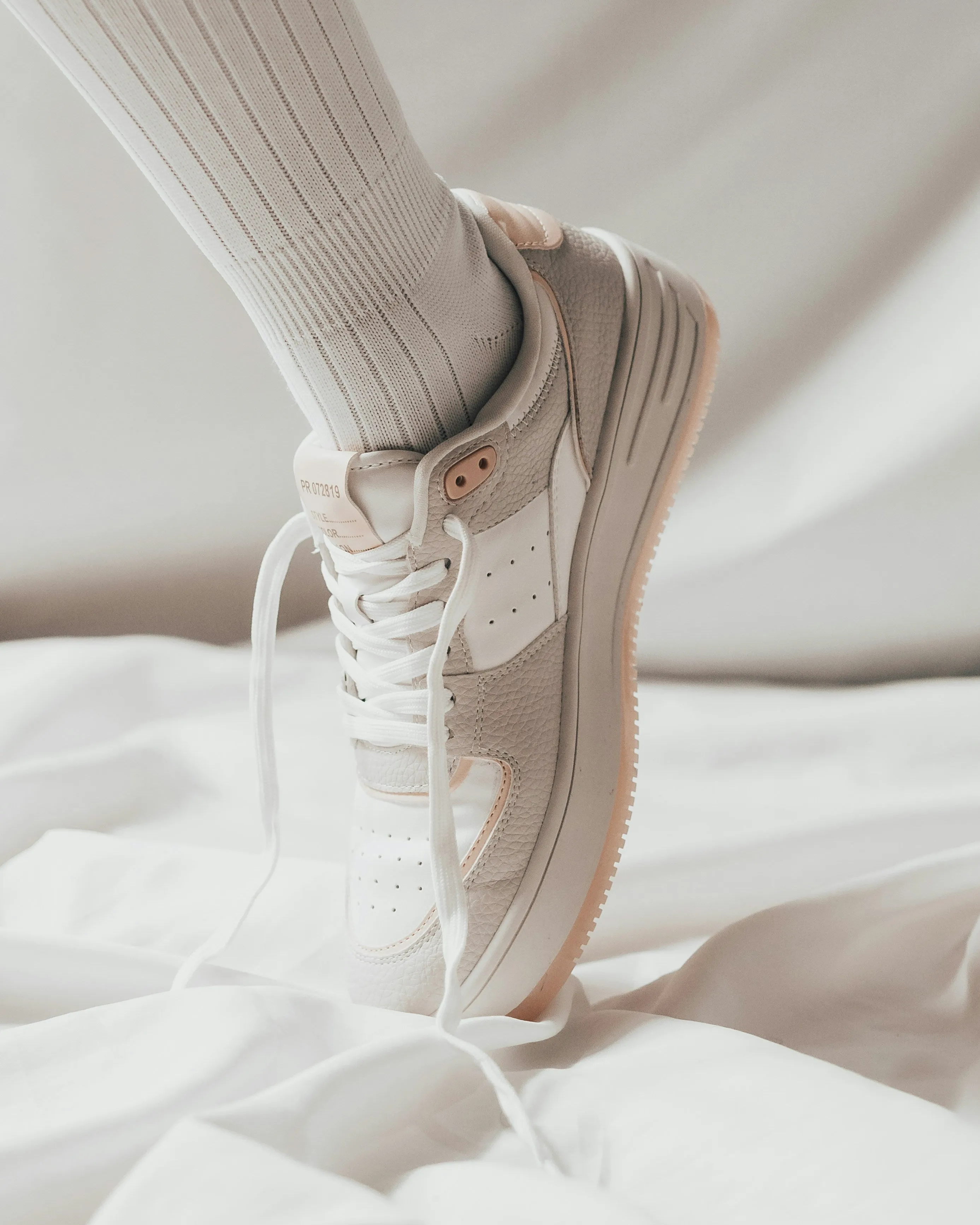 Neutral Tone Low-Top Sneakers