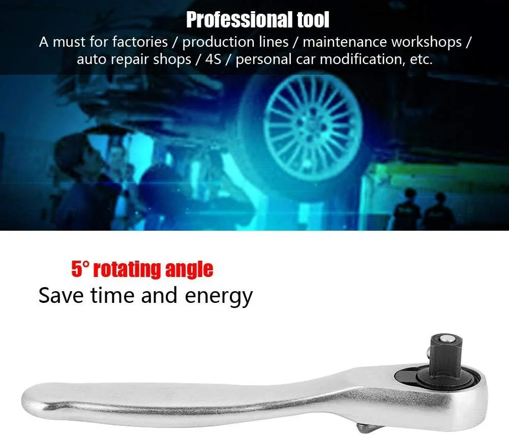 NEW 6.35mm 1/4" Mini Ratchet Wrench Screwdrivers Hex WrenchTorque Quick Socket Batch Tool (Square Head)