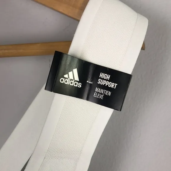 NEW Adidas High Impact Training High Support Plus Sz 3X White Padded Sports Bra