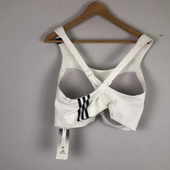 NEW Adidas High Impact Training High Support Plus Sz 3X White Padded Sports Bra
