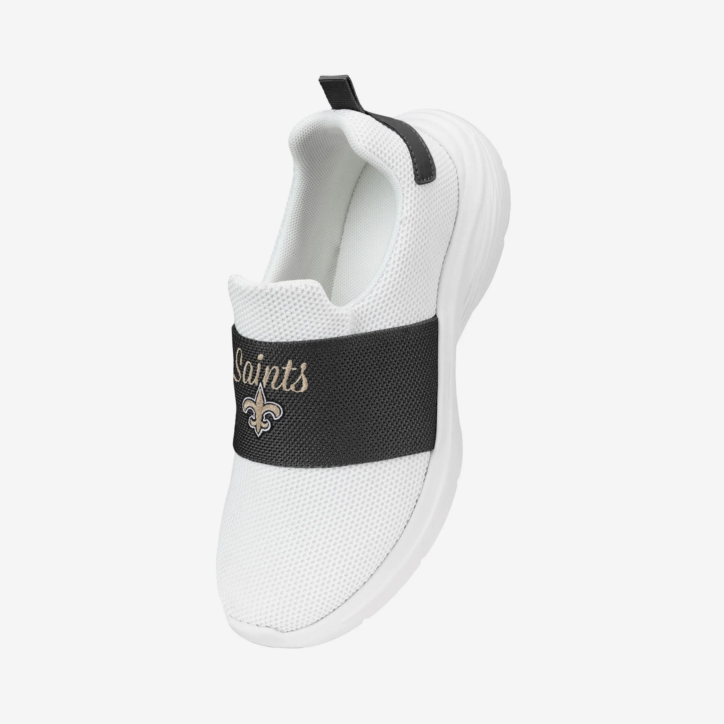 New Orleans Saints Womens Script Wordmark White Slip On Sneakers