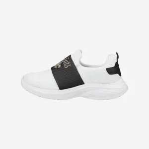 New Orleans Saints Womens Script Wordmark White Slip On Sneakers