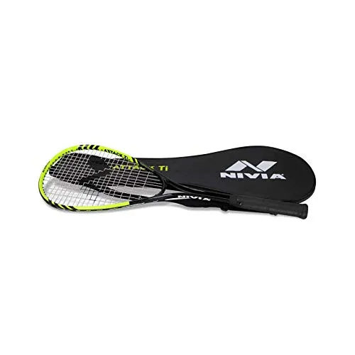 Nivia Alloy Steel Attack-Ti Squash Racquet (Green/Black)