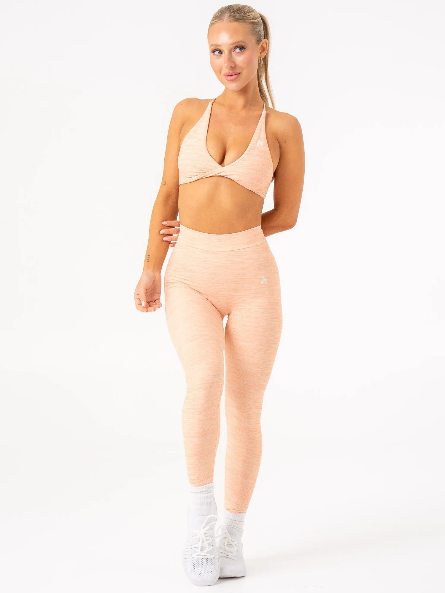 NKD Twist Sports Bra - Blush Marl
