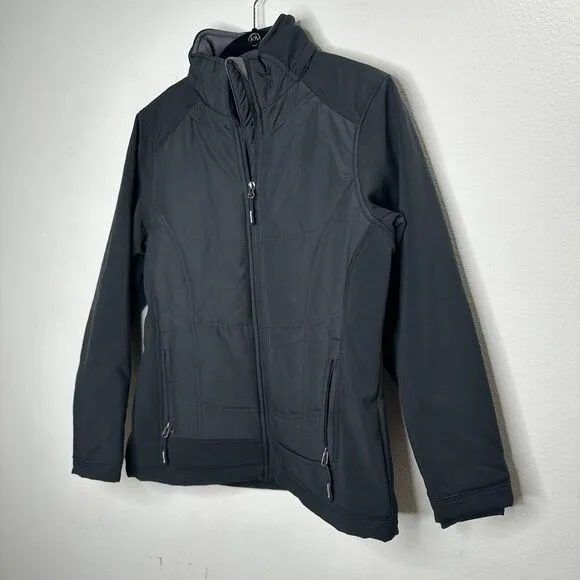 North End Sports Weather Technology Black High Collar Zip Jacket &amp; Pockets S