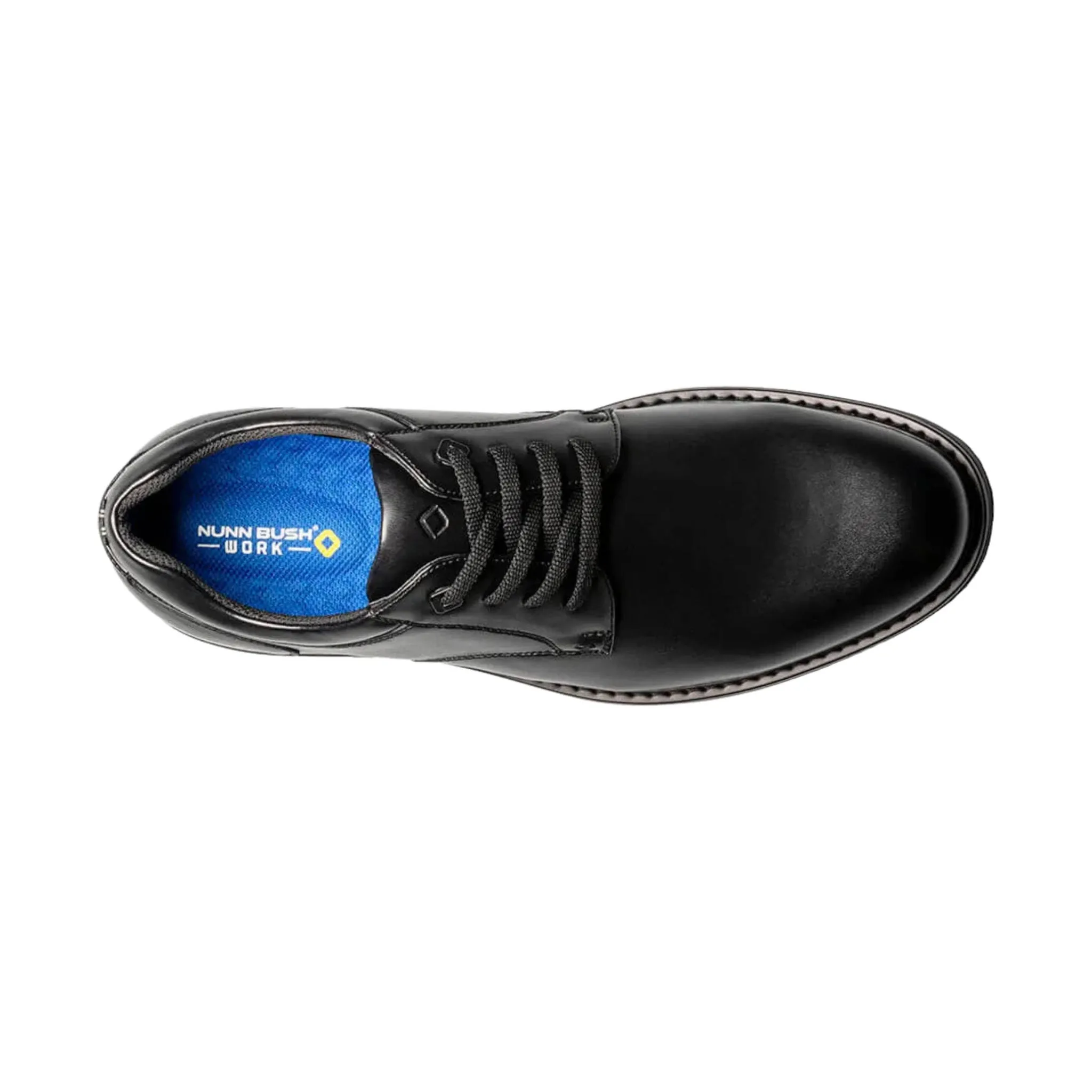Nunn Bush Wade Work Plain Toe Oxford Work Shoes - Black