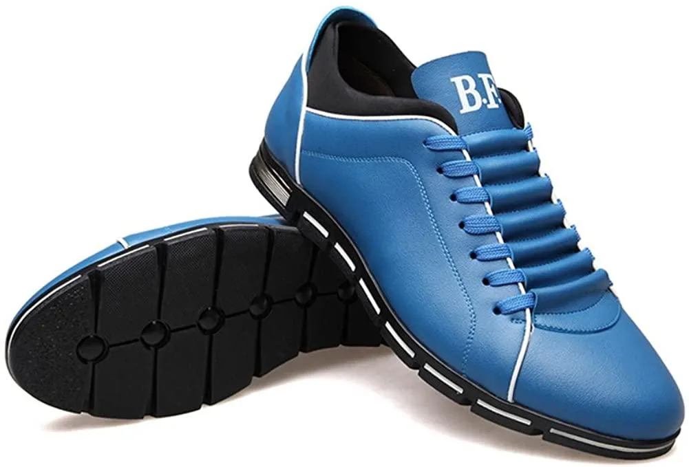 NXY Mens Casual Fashion Leather Sneaker Breathable Lace Up Trainers Shoes Plus Size 47 48