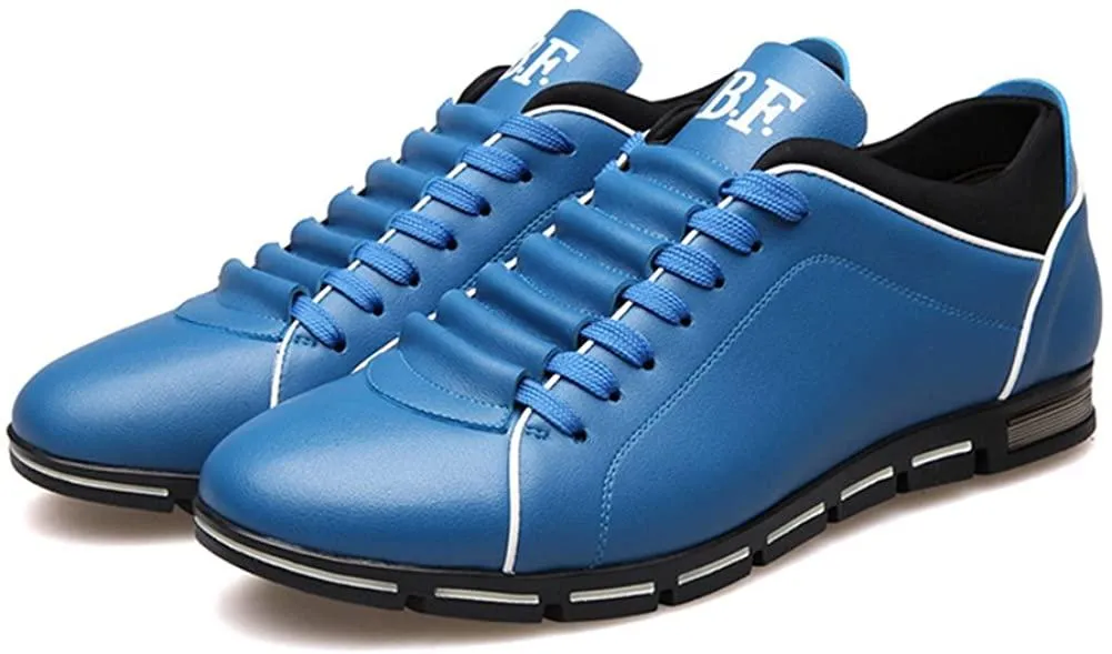 NXY Mens Casual Fashion Leather Sneaker Breathable Lace Up Trainers Shoes Plus Size 47 48