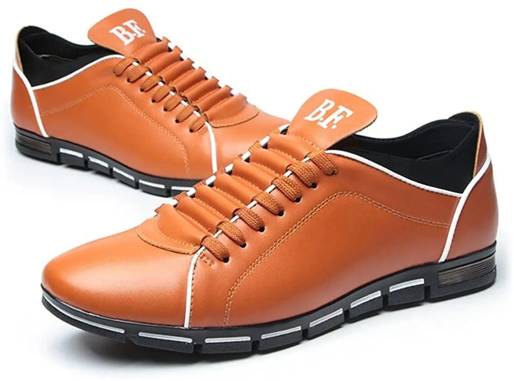 NXY Mens Casual Fashion Leather Sneaker Breathable Lace Up Trainers Shoes Plus Size 47 48