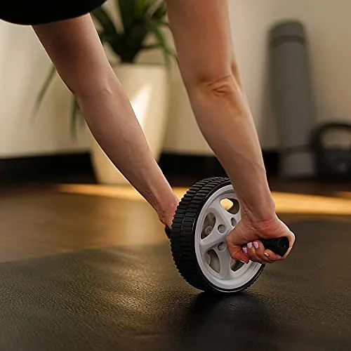OJS Abs Roller For Abs Exercise Equipment With Knee Mat For Men & Women Abs Wheel For Home Gym, Workouts And Exercise - Belly Fat Burner For Women And Men