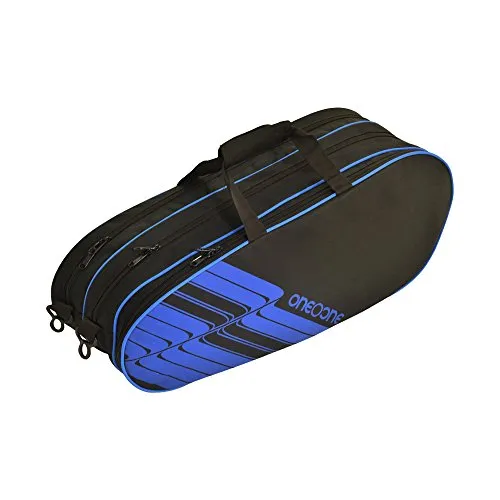 One O One - Lines Collection Triple Black Blue Badminton Kitbag/Tennis Kitbag