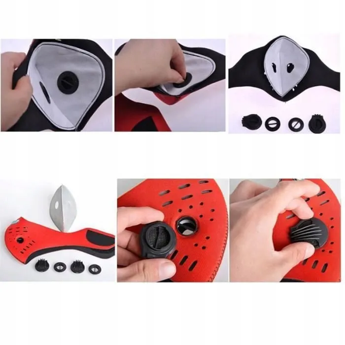 Outdoor Sports Anti-dust Reusable Riding Face Cover with Carbon Filter