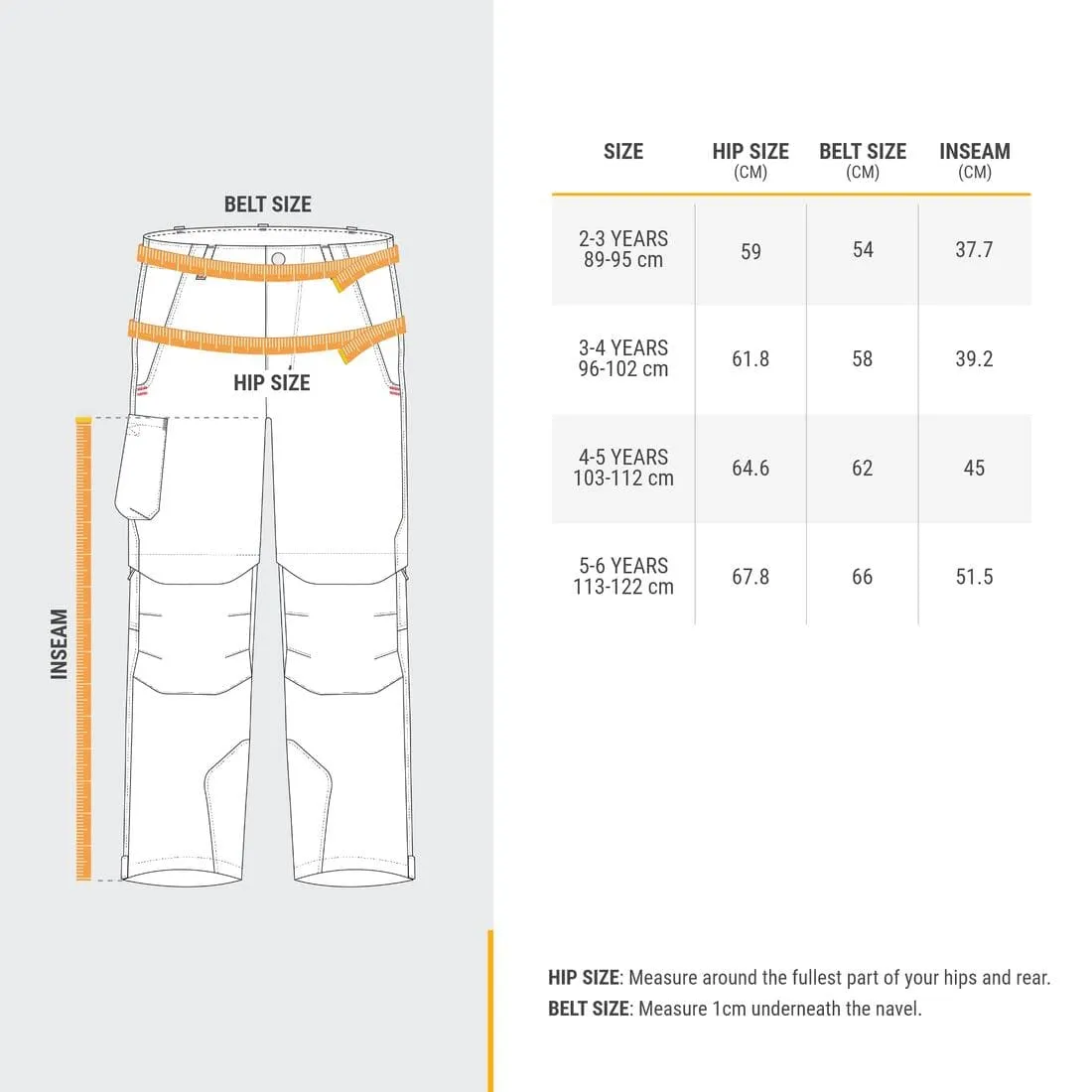 Pantalon de randonnée modulable enfant 2-6 ans, MH500