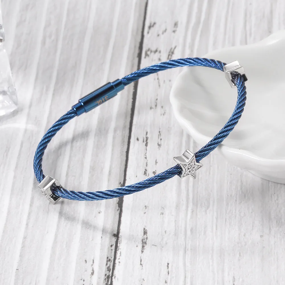 PAVÉ Star Stacking Cable Bracelet