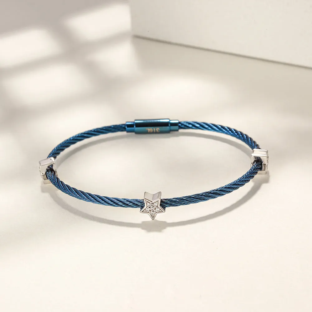 PAVÉ Star Stacking Cable Bracelet
