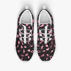 Pink & Black Leopard Women Sport Shoes