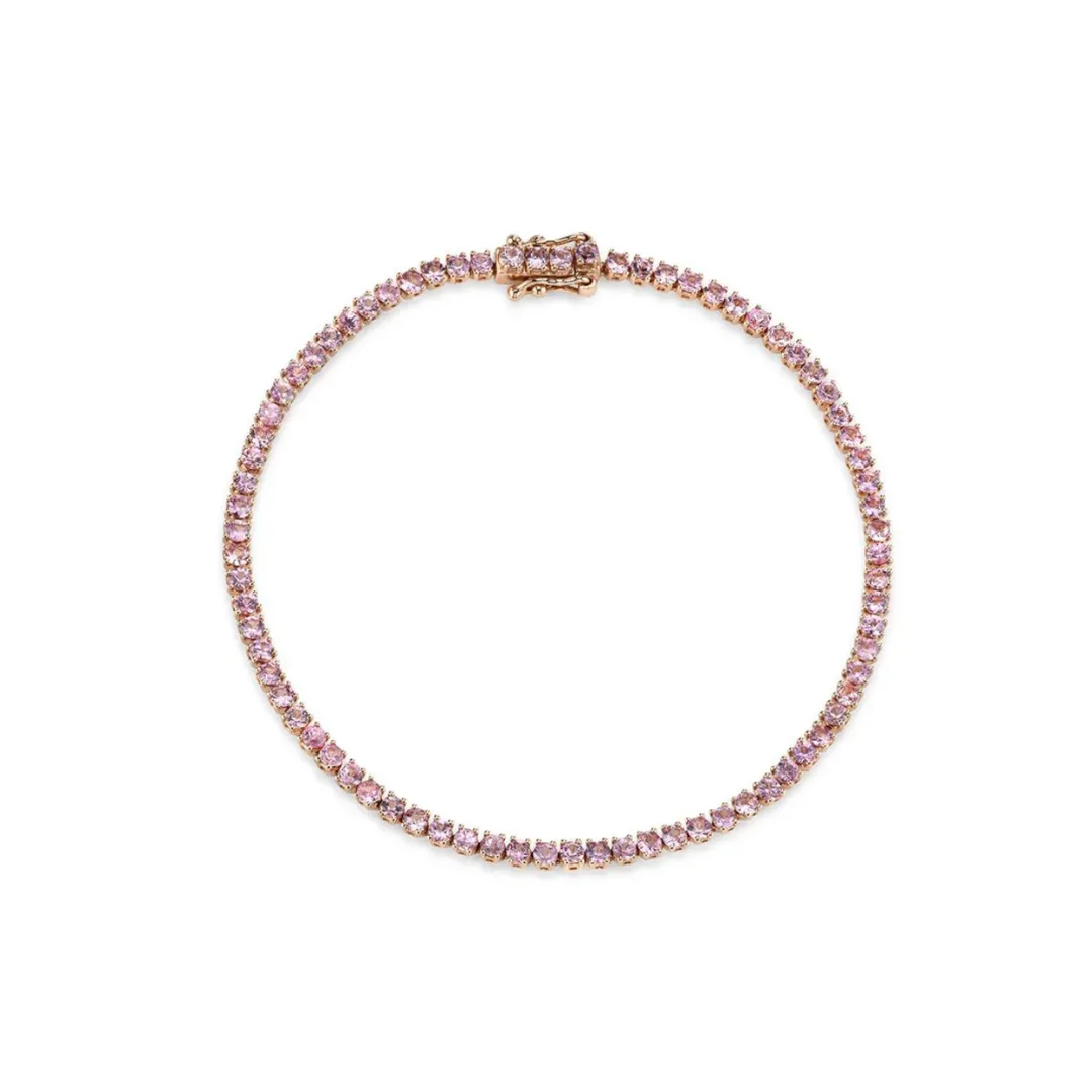 Pink Sapphire Tennis Bracelet