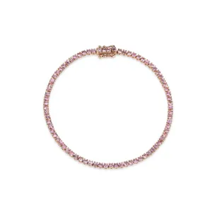 Pink Sapphire Tennis Bracelet