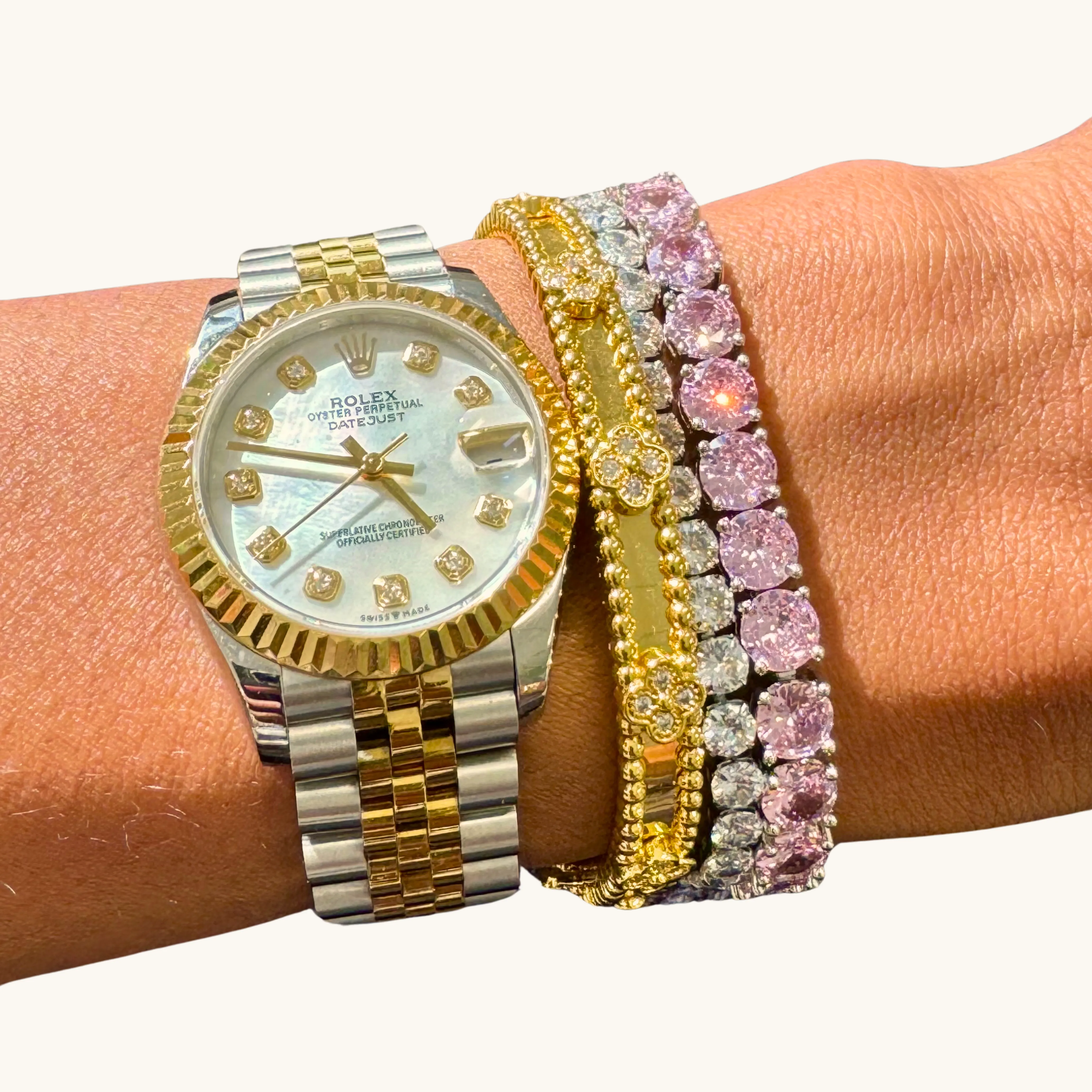 Pink Tennis Bracelet