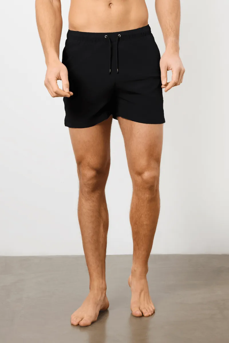 Plain Swim Short in Black