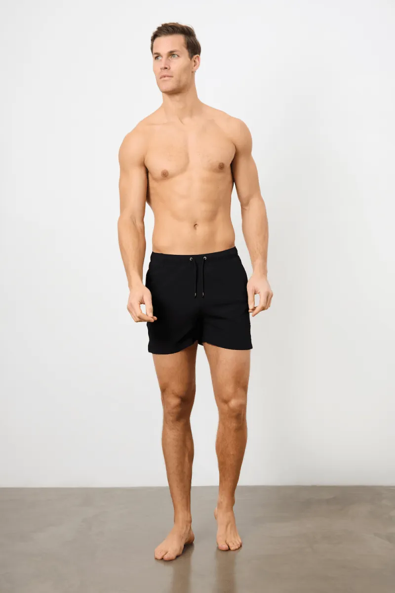 Plain Swim Short in Black