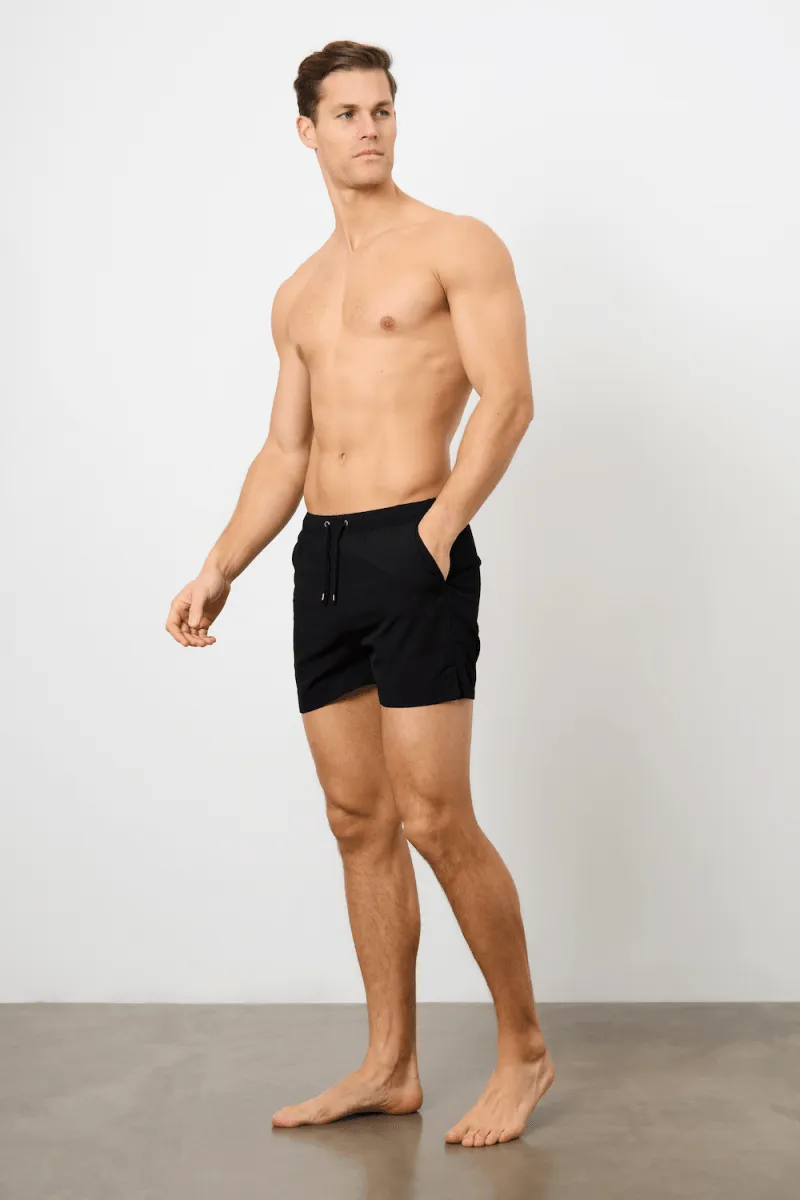Plain Swim Short in Black