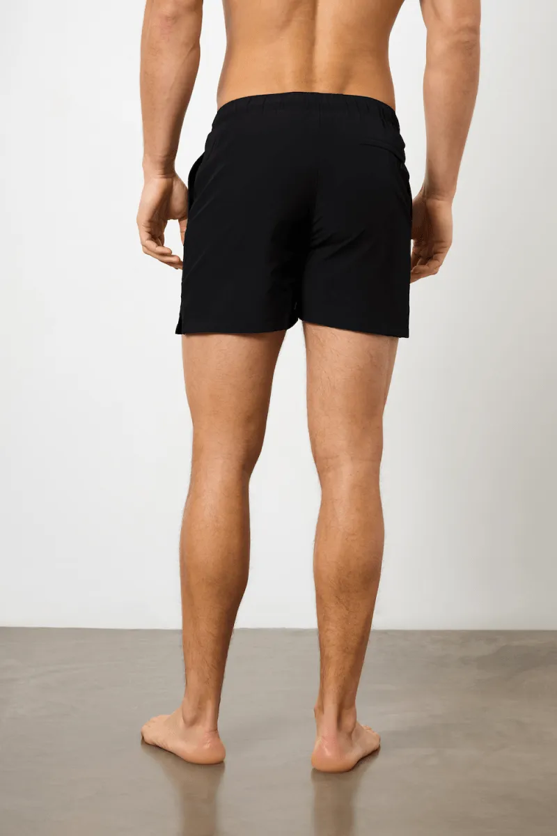 Plain Swim Short in Black