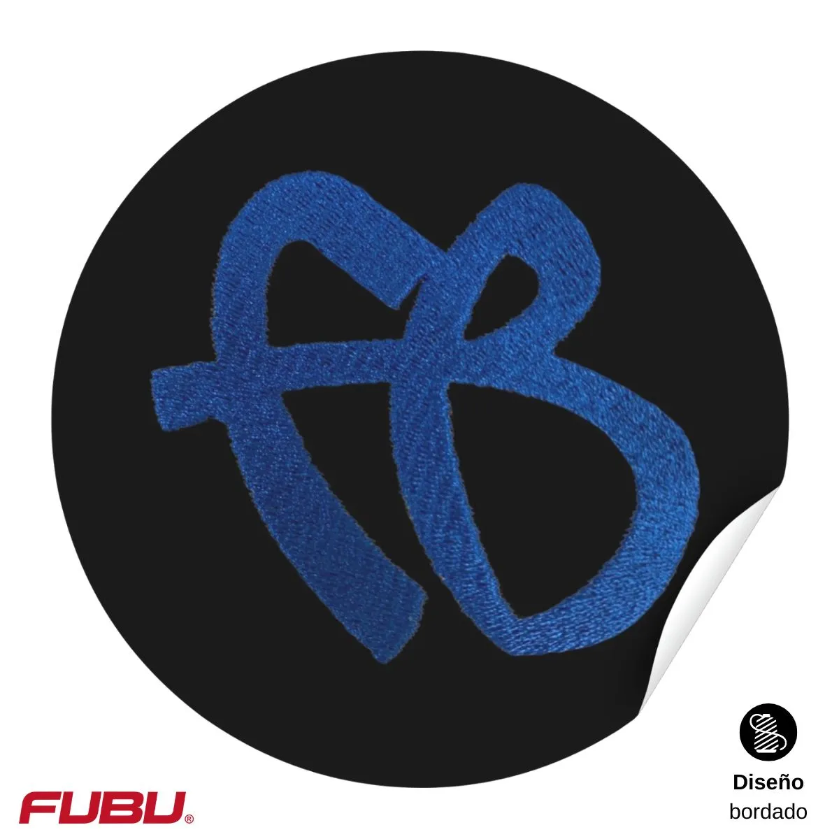 Playera Tipo Polo Transpirable Hombre Fubu FB Azul Bordado