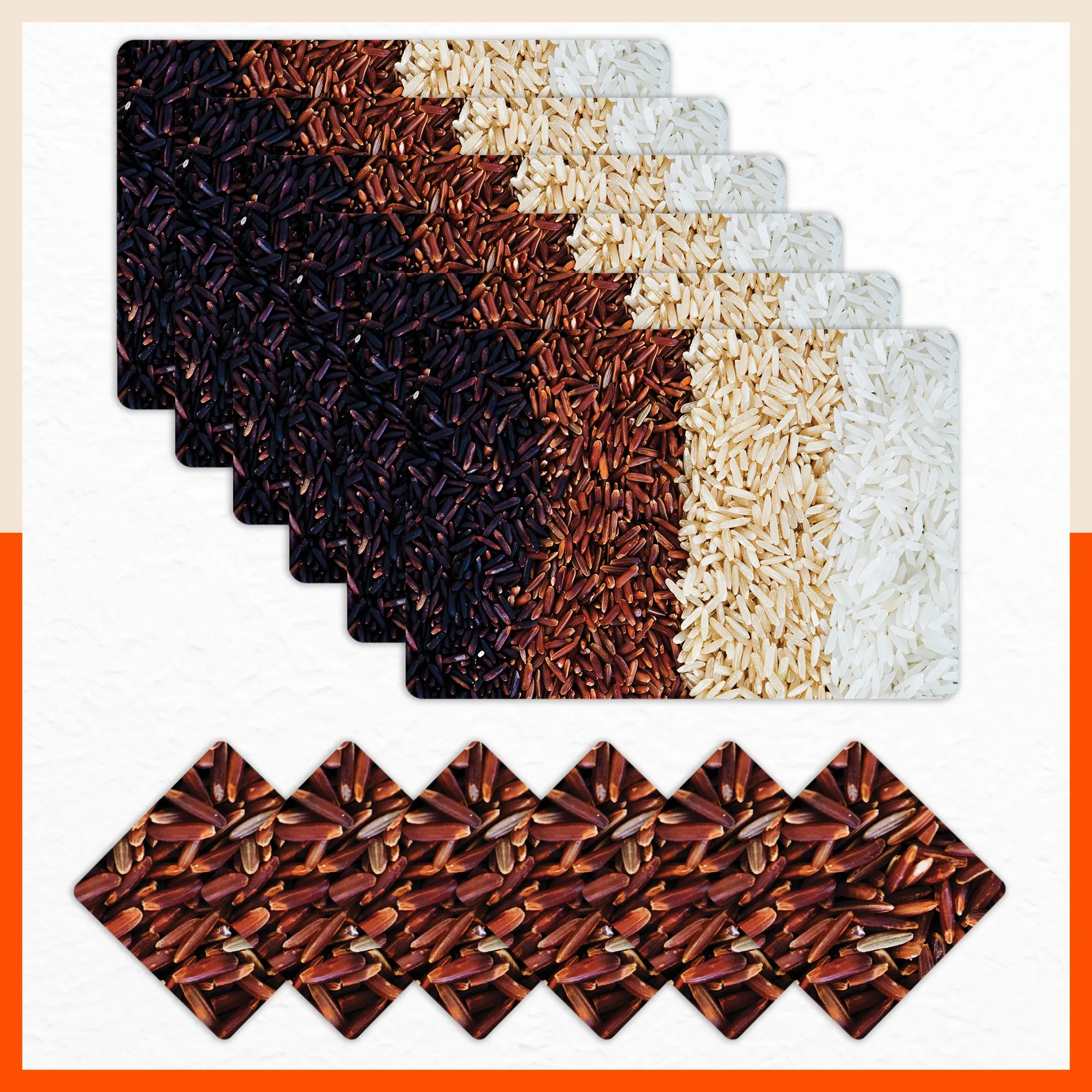 Polypropylene Table Mats & Coasters for Dining Table at Home (AMELLA - Set of 6)