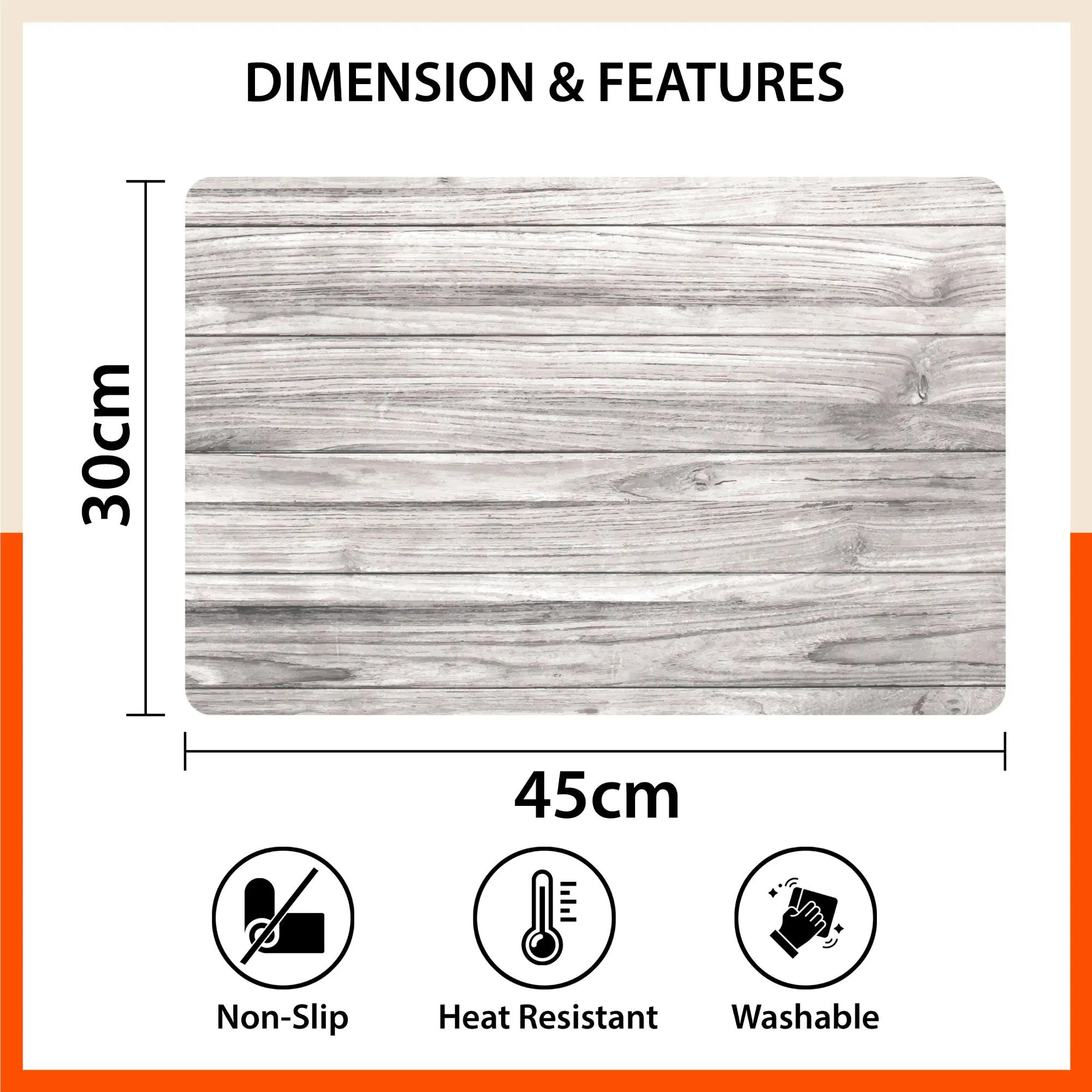 Polypropylene Table Mats & Coasters for Dining Table at Home (BALSA - Set of 6)