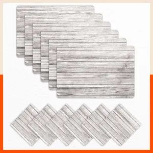 Polypropylene Table Mats & Coasters for Dining Table at Home (BALSA - Set of 6)