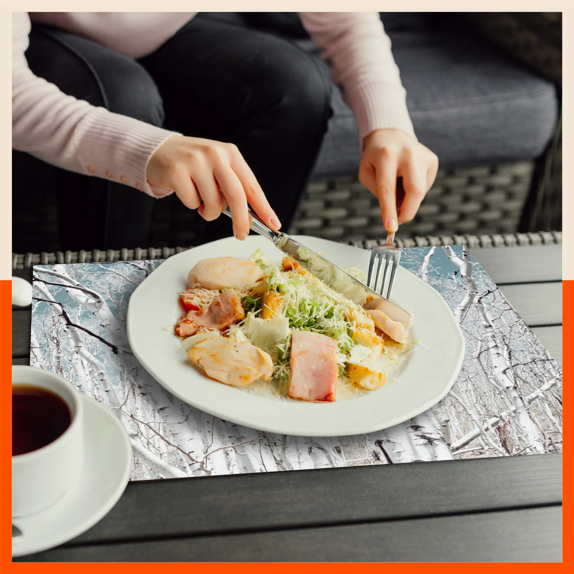 Polypropylene Table Mats & Coasters for Dining Table at Home (BIRCH - Set of 6)