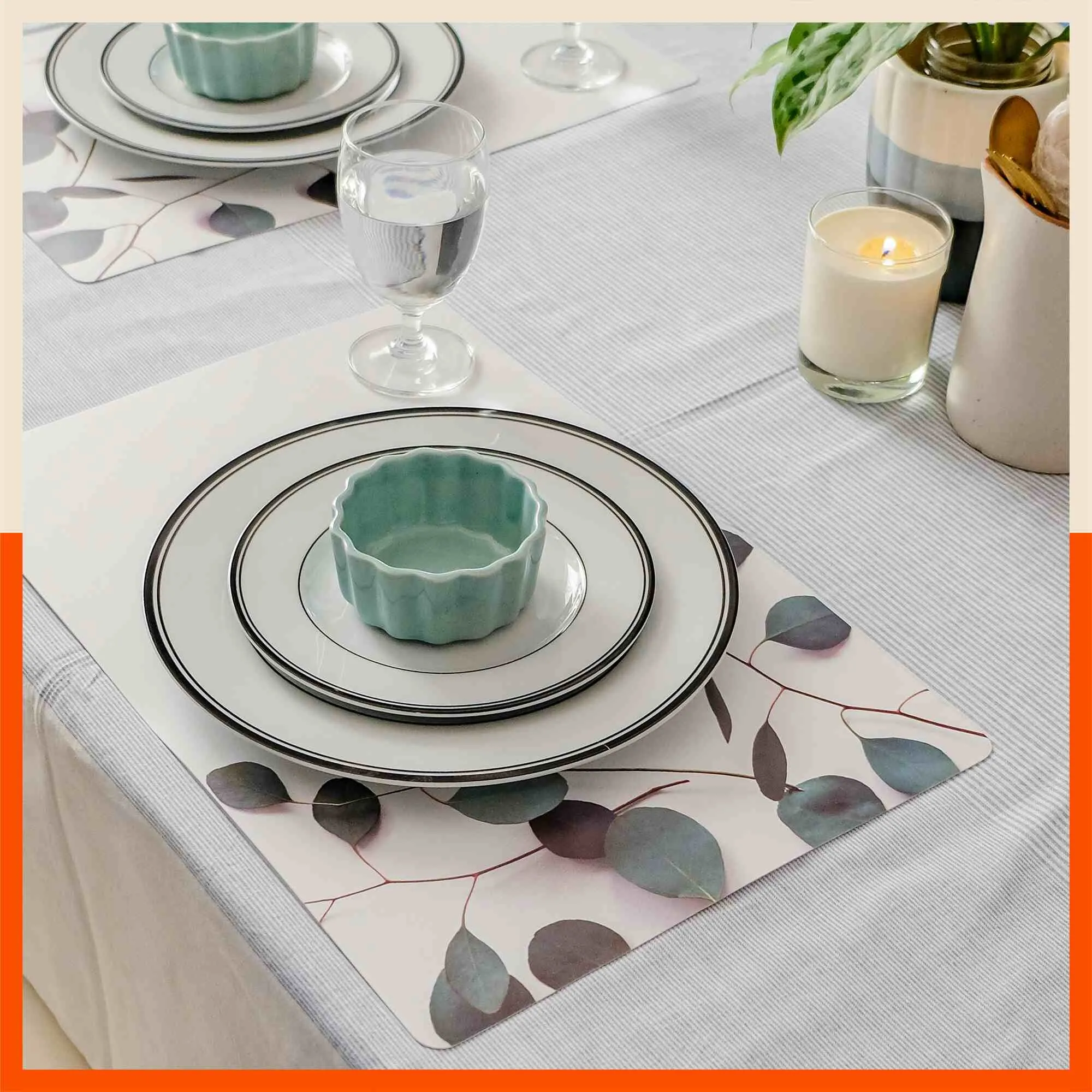 Polypropylene Table Mats & Coasters for Dining Table at Home (CHER - Set of 6)