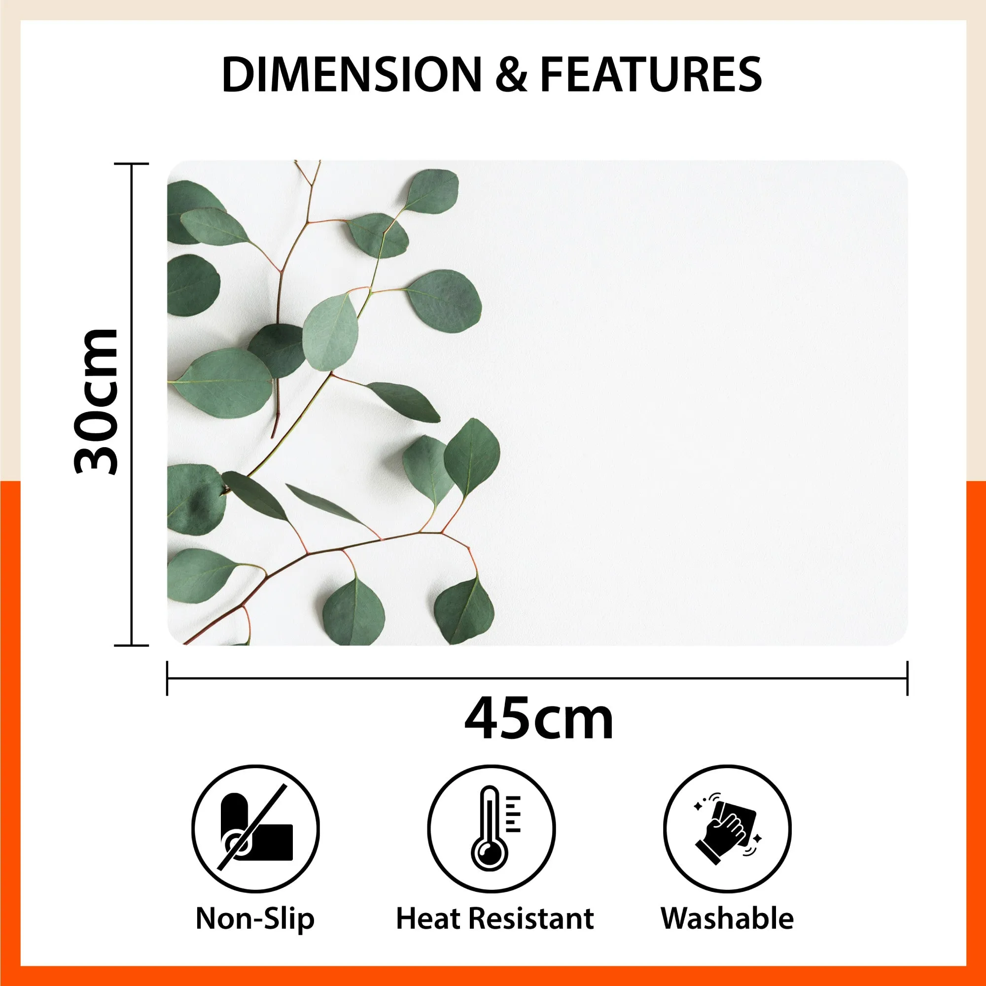 Polypropylene Table Mats & Coasters for Dining Table at Home (CHER - Set of 6)
