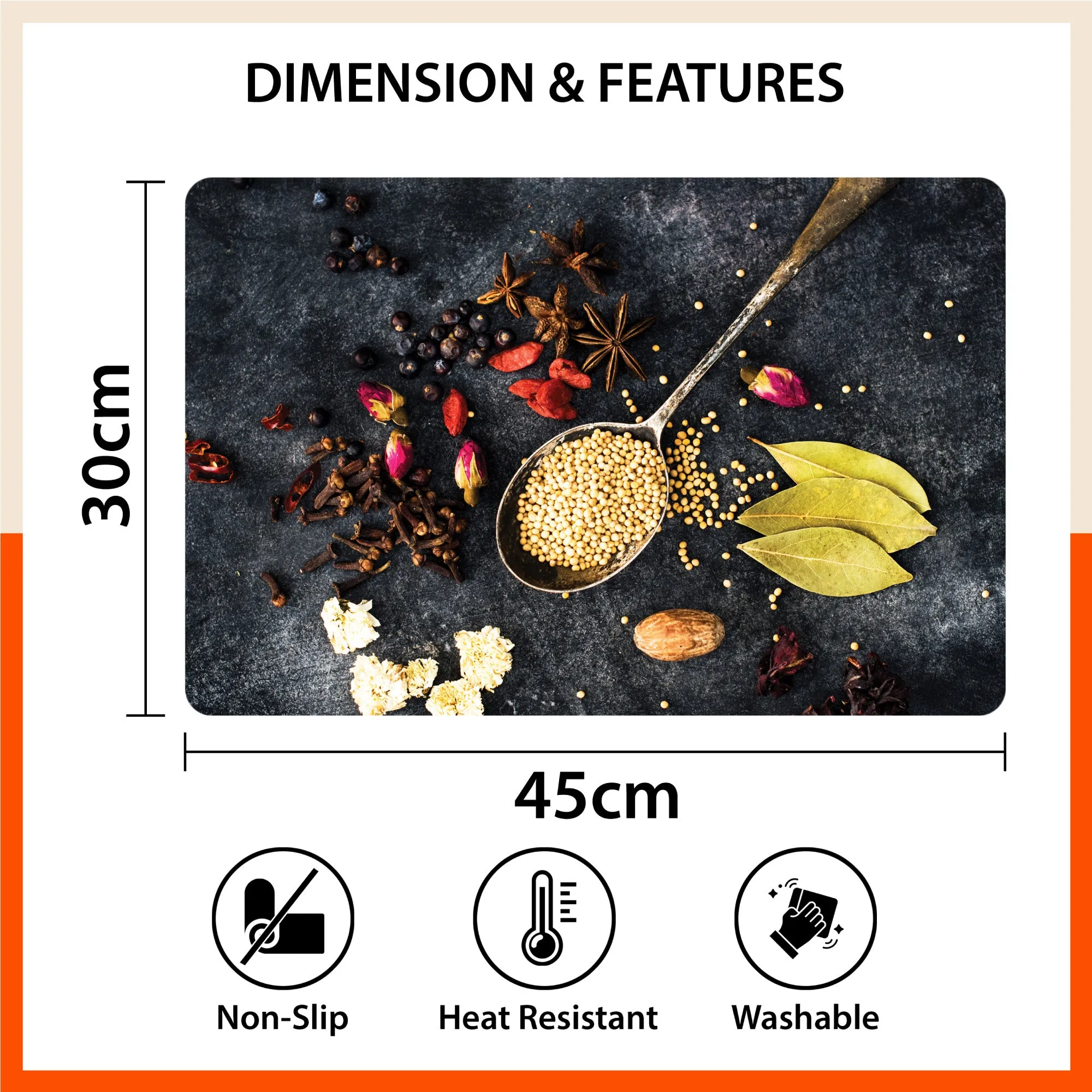 Polypropylene Table Mats & Coasters for Dining Table at Home (PIQUE - Set of 6)