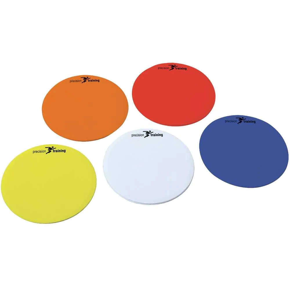Precision Training Multi Colour Round Marker Discs | 10 Pack
