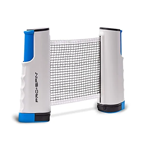 PRO SPIN Play Anywhere Portable Ping Pong Net ââ‚¬â€œ Retractable Table Tennis Net for Any Table Includes Convenient Storage Bag